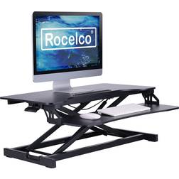 Rocelco 31.5" Standing Sit Stand Tabletop Riser Black