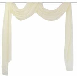 vidaXL Sheer Voile Drape Cream Cream