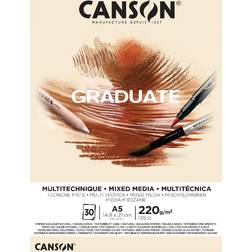 Canson Graduate Mixedmedia block 220g 30 ark Gulockra