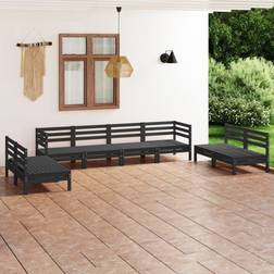 vidaXL Bois Pin Massif de Jardin 8 pcs Ensemble de Salon d'Extérieur