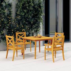 vidaXL Gartentisch 110x110x75 Massivholz Akazie