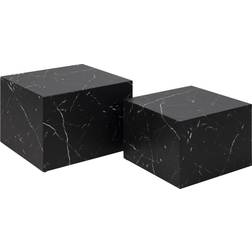 Act Nordic Dice Lot 2 Stk. Marbre Décor Noir Table Basse 2pcs