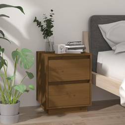 vidaXL Cabinet Honey Bedside Table