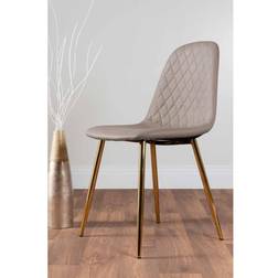 Furniturebox 2x Corona Gold Leg Kitchen Chair