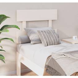 vidaXL vit 93,5x3x81 massiv furu Sänggavel