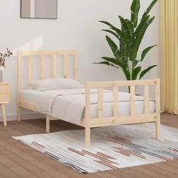 vidaXL 90 x 190 cm Massivt Træ Sengeramme