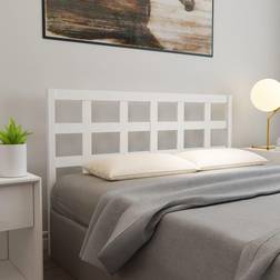 vidaXL Sengegærde 145,5 x 4 x 100 cm Massivt Fyrretræ Hvid Sengegavl