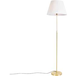 QAZQA Gold/Brass 45cm Cream Floor Lamp