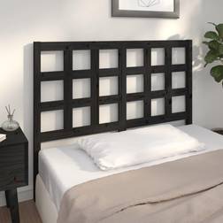 vidaXL black, 125.5 Pine Bed Headboard