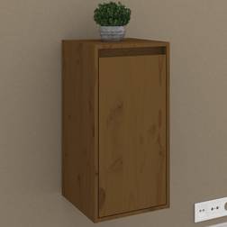 vidaXL 30x30x60 massivt fyrretræ gyldenbrun Vægskab