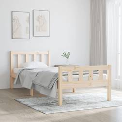 vidaXL massivt trä 75x190 Sängram