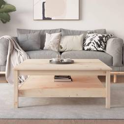 vidaXL 100x100x40 massivt fyrretræ Sofabord