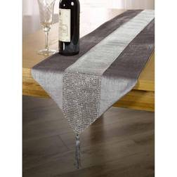 Panache Sons Eclat Tassled Runner 13 X Tablecloth Silver, Green