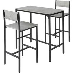 SoBuy OGT03-HG 2 Chaises Set 1 Table + 2 Tabouret Haut de Bar Ensemble de Salle à Manger 2pcs