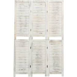 vidaXL 3-panels massivt Rumdeler