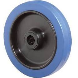 BS Rollen Reserve-wiel wiel-d. 160 mm draagvermogen 300 kg rubber blauw as-d. 20 mm naaflengte 60 mm 1 stuk B61.160 B61.160