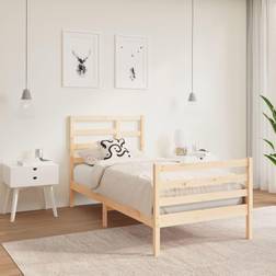 vidaXL Estructura De Cama Madera Maciza 90x190 cm - Marrón