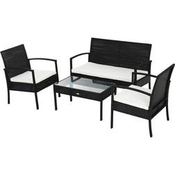 OutSunny Polyrattan Sitzgruppe als Loungesett