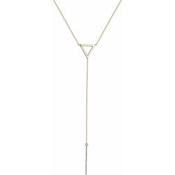 Elli Women Necklace Y-Shape Triangle - Gold Plated