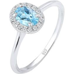 Elli Diamonds Ring Women Engagement Ring Topaz - 925 Sterling Silver