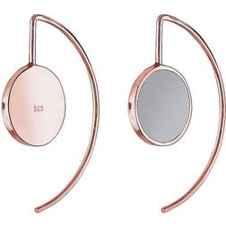 Elli Örhängen kreoler hängande geo emalj minimal 925 silver