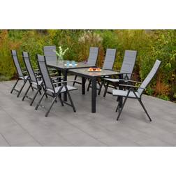 Merxx 9tlg. Florenz Set Flex Ausziehtisch Essgruppe