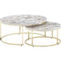 Wohnling WL6.508 White/Gold Coffee Table 80cm