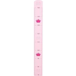 Roba Toise Bébé En Bois Modèle Krone Échelle Jusqu'à 150 Cm Motif Couronne Rose