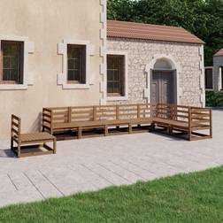 vidaXL Solid Pinewood Garden Outdoor Lounge Set