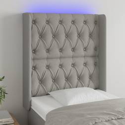 vidaXL A LED Grigio Chiaro 83x16x118/128 cm In Tessuto Testiera