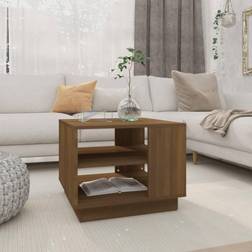 vidaXL 55 x 55 x 43 cm Konstrueret Træ Brun Egetræsfarve Sofabord