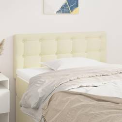 vidaXL 80x5x78/88 cm Kunstlæder Cremefarvet Sengegavl