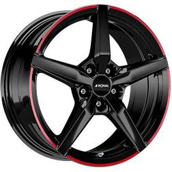 Ronal R69 mcr Jetblack red rim 8x18.0 5x108.0 ET40