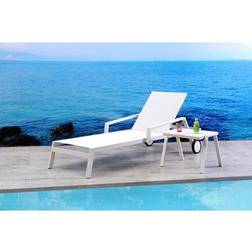 WhiteLine CL1534-WHT Bondi Chaise Lounge