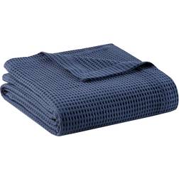 Beautyrest Waffle Weave Cotton Blankets Blue (228.6x228.6cm)