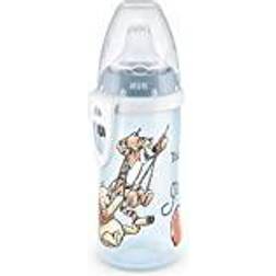 Nuk Active Cup dricka kopp 12 månader läckagesäker drickpip Clip & skyddskåpa BPA-fri 300 ml Disney Nalle Puh Blå