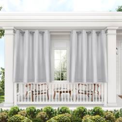 Exclusive Home Cabana Solid Indoor Outdoor Curtains 54 x 132 in 2-Pack