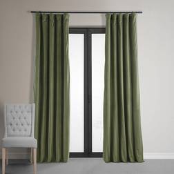 Half Price Drapes Fabrics & Furnishings Hunter Green Velvet Rod Pocket