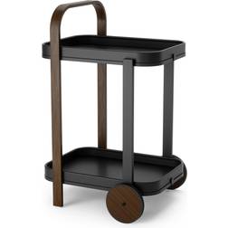 Umbra Bellwood Bar Cart Black Walnut Trolley Table
