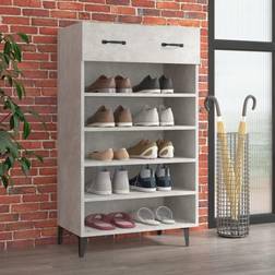 vidaXL Armoire À Chaussures Gris Béton 60x35x105 cm Range-chaussures