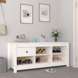 vidaXL Massivholz Schuhregal