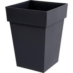 EDA Pot De Fleur Carré 39 x 39 x 53 cm Gris Anthracite