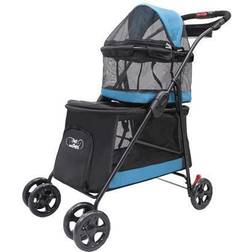 Petique & Pets Double Decker Pet Stroller Turquoise