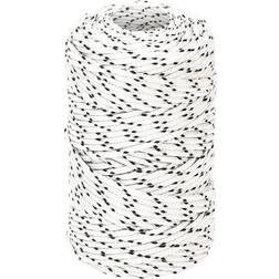 vidaXL Corde de Bateau Corde de Levage Câble d'Amarrage Ancrage Navire Lignes de Gréement Corde à Linge Tressé Blanc 2 mmx100 m Polyester