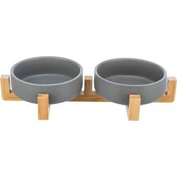 Trixie Bowl set, ceramic/wood, 0.3