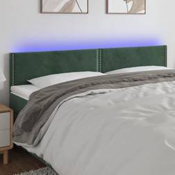 vidaXL LED mörkgrön 200x5x78/88 Sänggavel