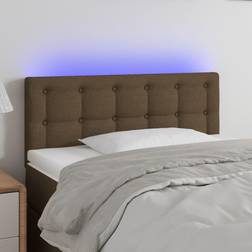 vidaXL LED mörkbrun Sänggavel