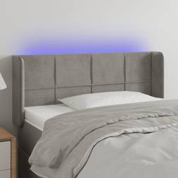 vidaXL LED ljusgrå Sänggavel