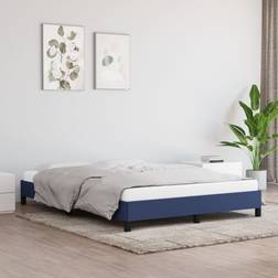 vidaXL Cama Sin Colchón Tela Azul 140x200 cm - Azul