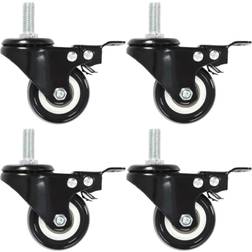 vidaXL 16x Swivel Casters with Brakes 50mm Trolley Furniture Moving Box Wheels